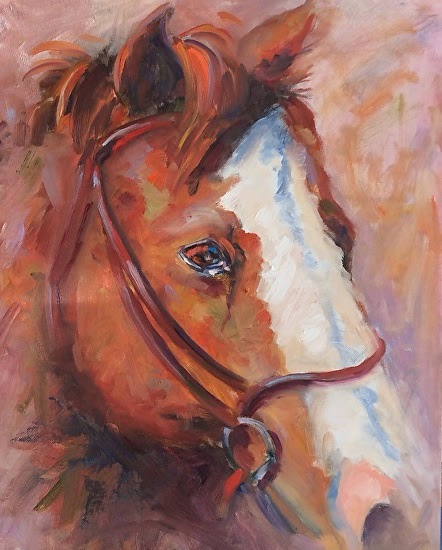 442x550 Lunell Gilley Fine Art Original Equine Portrait Painting, Horse - Oil Painting Of Horses Original