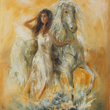 354x354 Shop Fine Art Horse Paintings On Wanelo - Oil Painting Of Horses Original