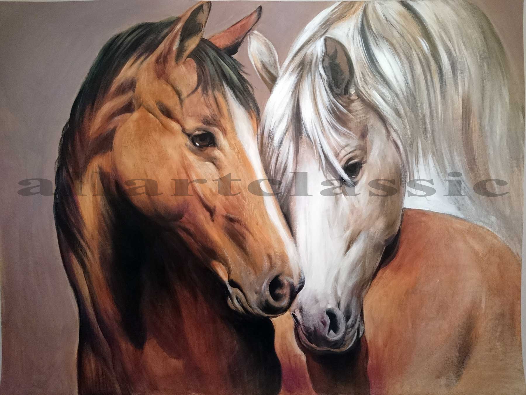 1800x1350 Art Reproductions And Original Oil Paintings Landscapes - Oil Painting Of Horses Original