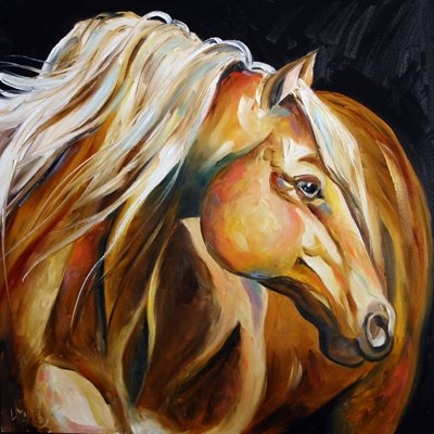 400x400 Beauty Horse Equine Art Oil Painting By Laurie Pace Original Art - Oil Painting Of Horses Original