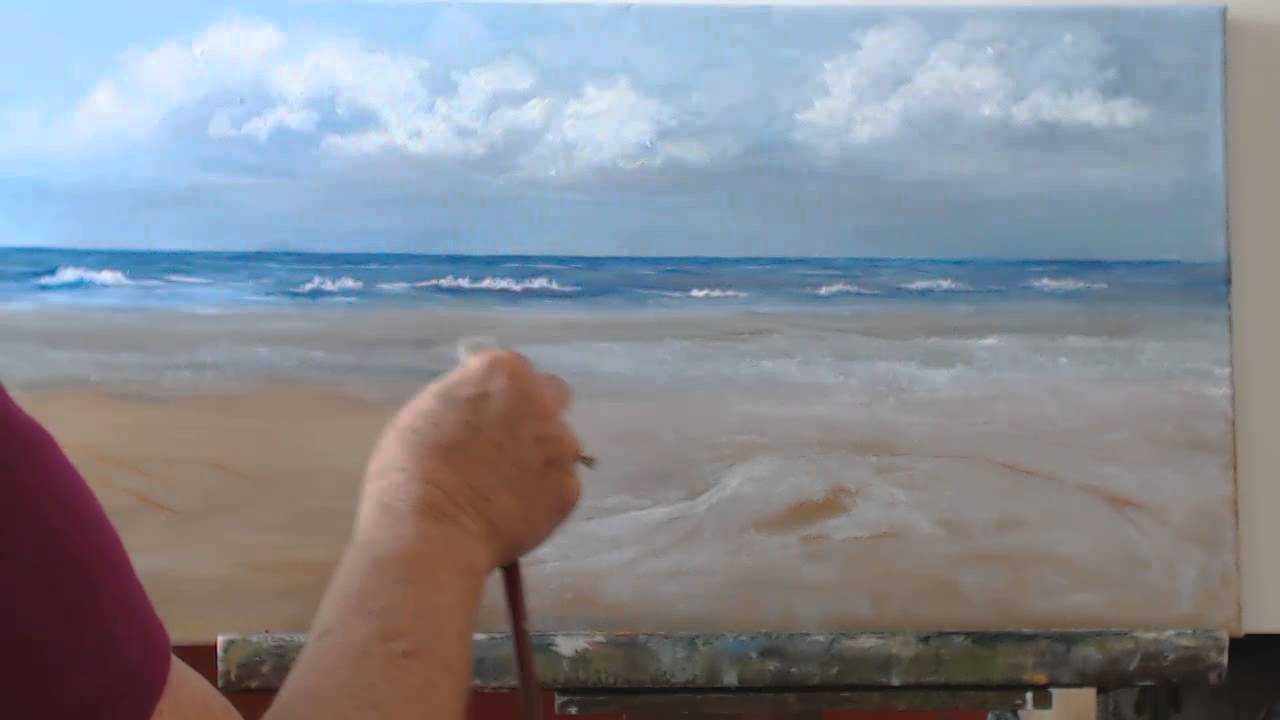 1280x720 How To Paint A Beach Scene In Oils Session 5 - Oil Painting Of Ocean Scenes