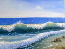 224x168 Oil In Painting - Oil Painting Of Ocean Scenes