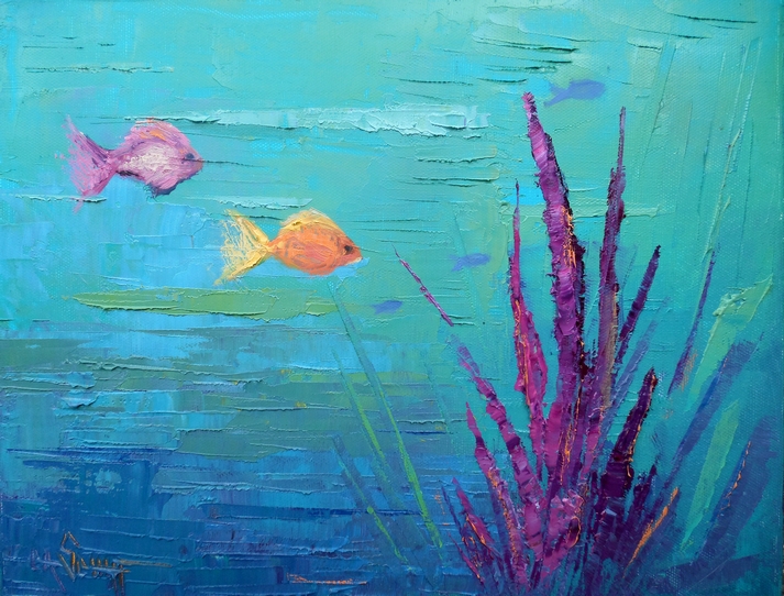 713x542 Palette Knife Painters, International Seascape Oil Painting - Oil Painting Of Ocean Scenes