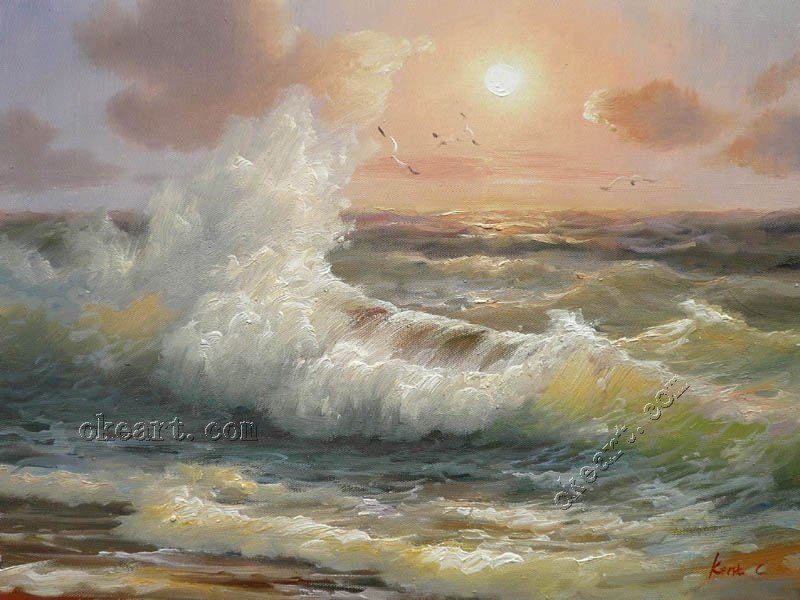 800x600 Paintings Of Ocean Scenes For Sale Oil Paintings Of Hong Kong - Oil Painting Of Ocean Scenes