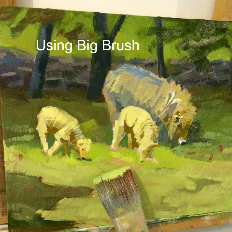 800x800 Try Big Brush Painting - Oil Painting Of Sheep And Landscape