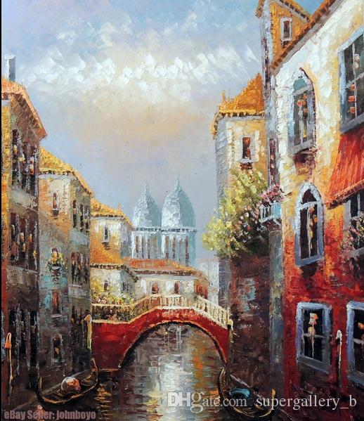518x599 2018 Venice Italy Canal Homes Bridge Gondola Boat,handicrafts - Oil Painting Of Venice Italy