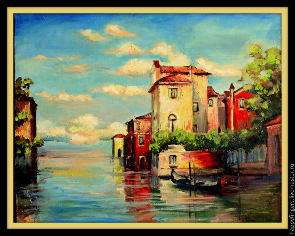 1024x819 Oil Painting Little Venice, Italy Shop Online On Livemaster - Oil Painting Of Venice Italy