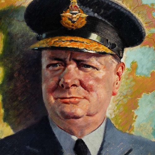 500x500 Top Original Art - Oil Painting Of Winston Churchill