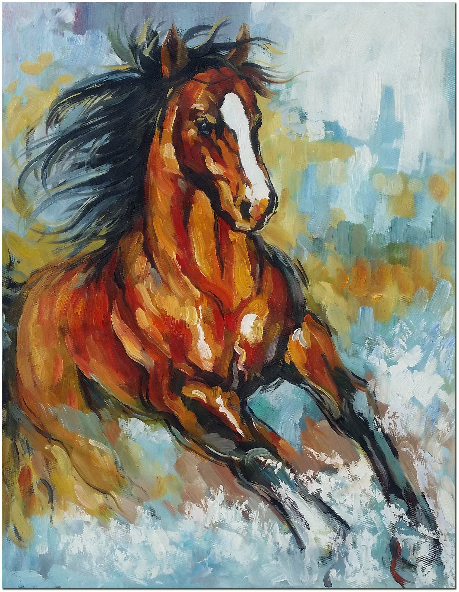 1518x1960 40 Elegant Pics Of Horse Canvas Painting Oil Paintings - Oil Painting On Canvas