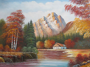300x225 Classic Mountains Landscape Large Oil Painting Canvas Original - Oil Painting On Canvas