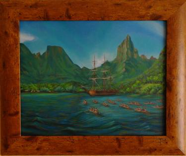 375x315 Original Realism Sailboat Oil Paintings On Cardboard For Sale - Oil Painting On Cardboard