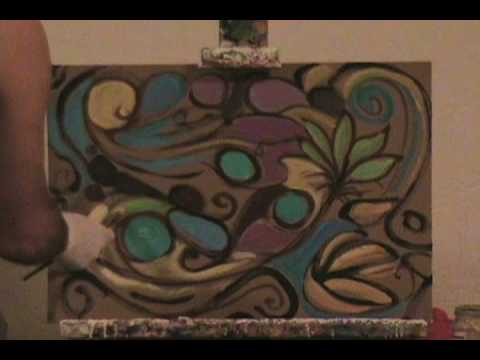 480x360 Simple Designs Oil Painting On Cardboard By Paul Cumes 2008 - Oil Painting On Cardboard