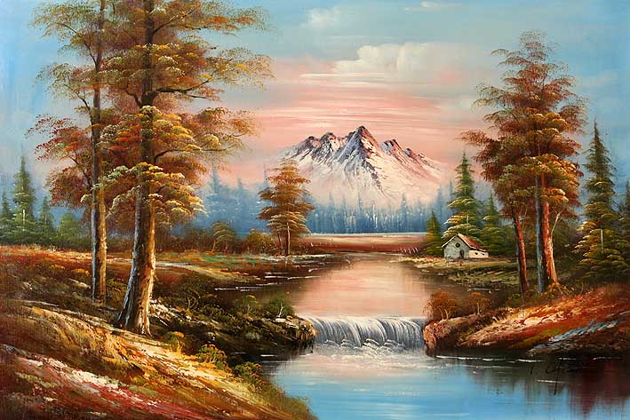 709x473 Classic Mountain Landscape,oil Paintings Online - Oil Painting Online