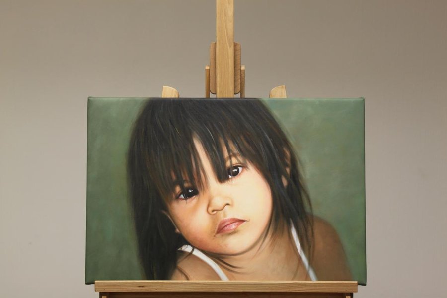 900x600 Philippines Child Oil Painting By Oil Gallery - Oil Painting Philippines