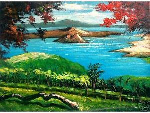 300x225 Taal Lake 18x24 Art Philippines Oil Painting Ebay - Oil Painting Philippines
