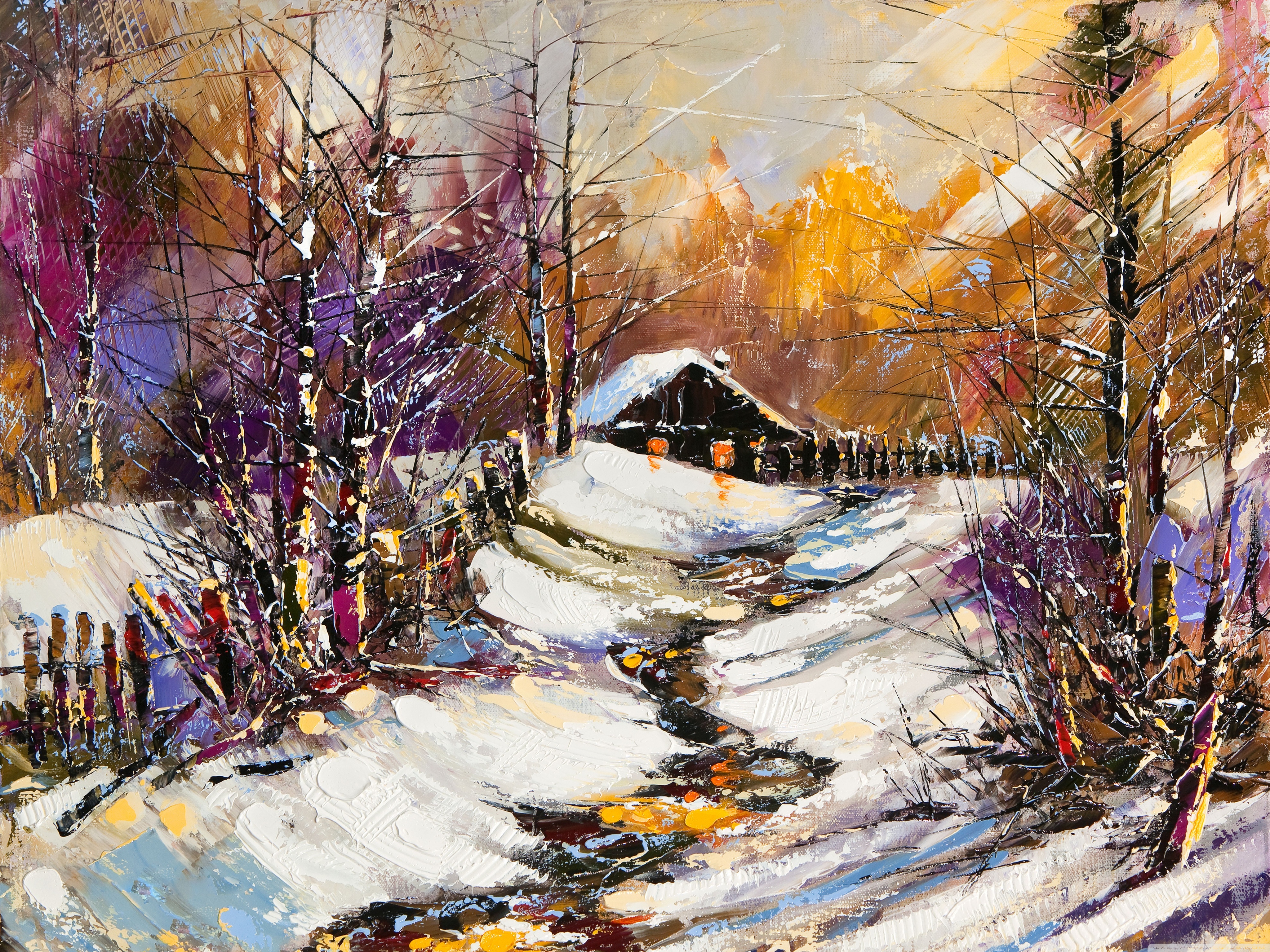 4096x3072 Oil Painting 4k Hd Desktop Wallpaper For 4k Ultra Hd Tv - Oil Painting Pics