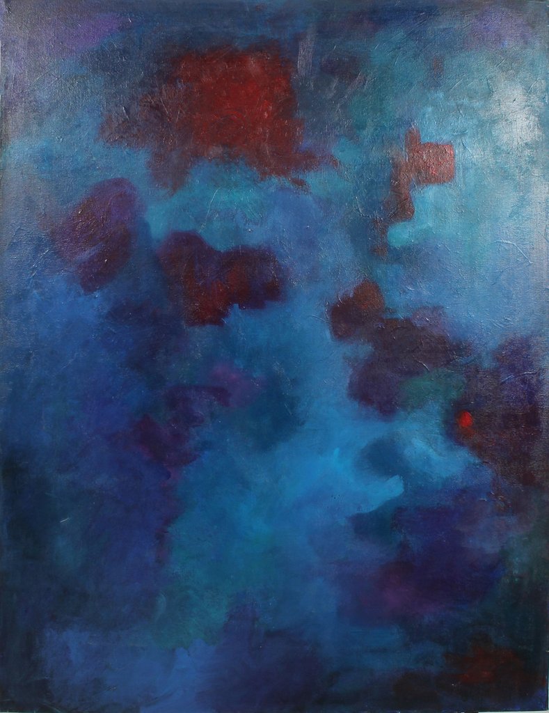 789x1024 Blues Fugue Abstract 30 X 40 Oil Painting Modern Art - Oil Painting Pictures