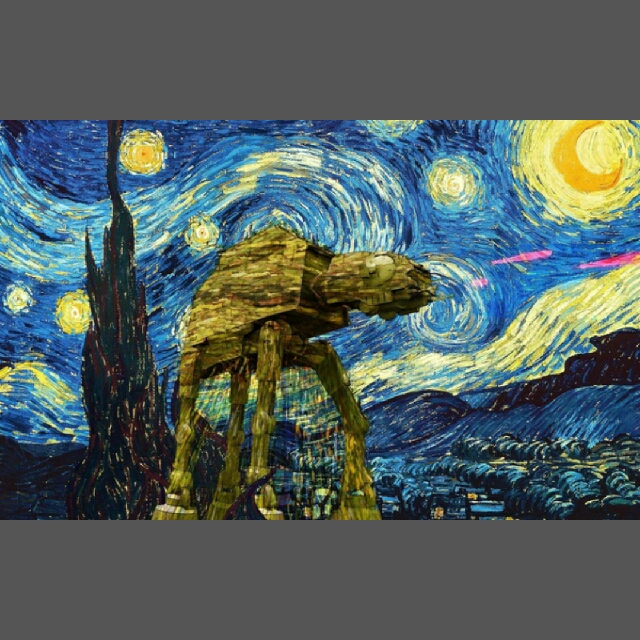 640x640 Vincent Van Gogh Starwars Handmade Oil Painting Canvas Starry - Oil Painting Pictures On Canvas