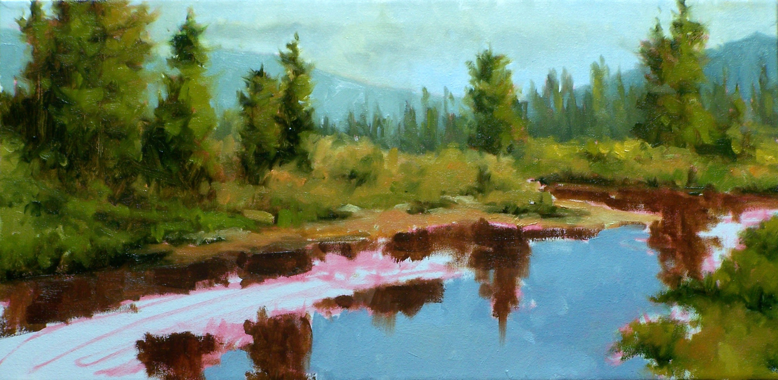 Oil Painting Pine Trees at Explore collection of