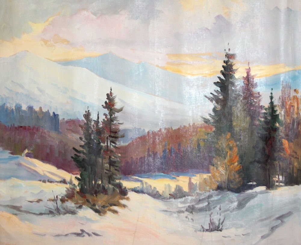 Oil Painting Pine Trees at Explore collection of