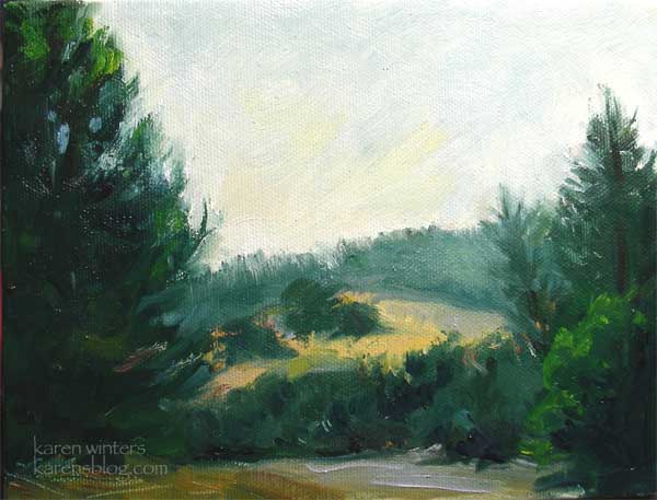 600x457 Foothill Pines California Impressionist Oil Painting Karen - Oil Painting Pine Trees