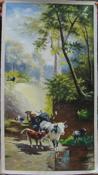 197x350 European No 3d Beautiful Picture Scenery Oil Painting Yz 26 - Oil Painting Scenery