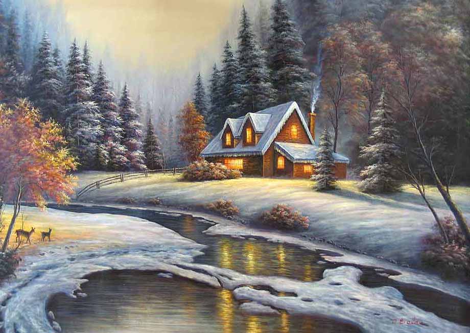 920x652 Oil Paintings Frames - Oil Painting Snow Landscape