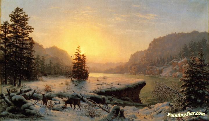 720x417 Winter Landscape Artwork By Mortimer L. Smith Oil Painting Amp Art - Oil Painting Snow Landscape