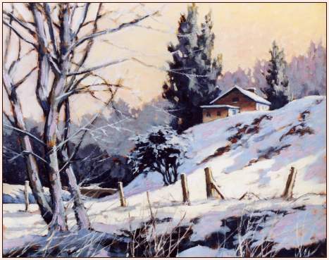 467x369 Alyth Perthshire Winter Landscape Paintings Snow Scenes - Oil Painting Snow Landscape