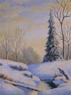 236x317 83 Best Winter Paintings Images On Christmas Time - Oil Painting Snow Scenes