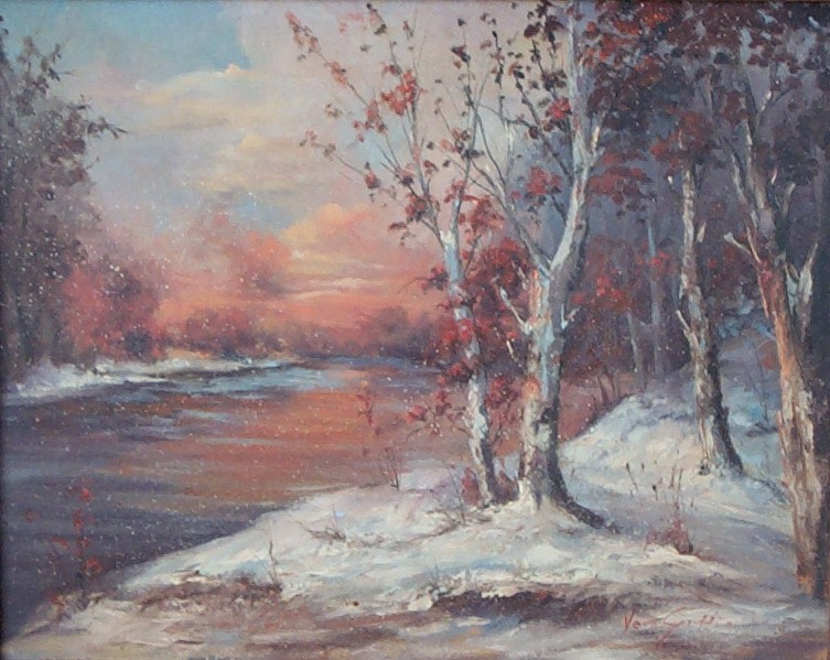 753x599 Vera Griffin - Oil Painting Snow Scenes