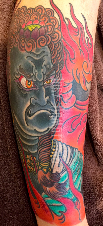 330x720 Joey Armstrong Thunderhand Tattoo - Oil Painting Style Tattoo