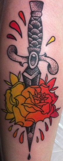 215x547 Mind Bender Tattoo - Oil Painting Style Tattoo