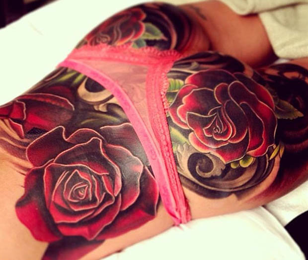 620x523 Cheryl Cole Compares Bum Tattoo To An Oil Painting Daily Star - Oil Painting Style Tattoo