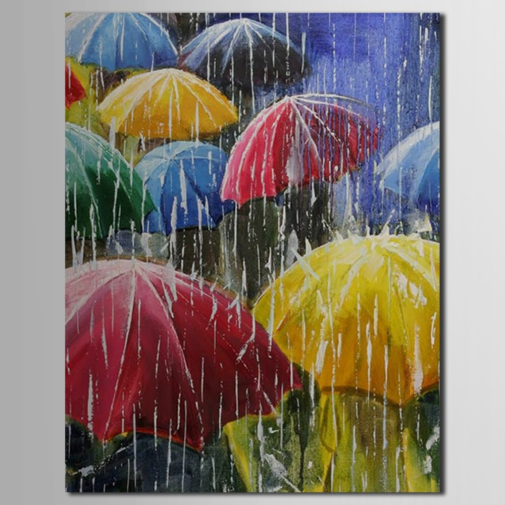1000x1000 Iarts 100% Hand Painted Colorful Umbrellas Oil Painting On Canvas - Oil Painting Umbrella