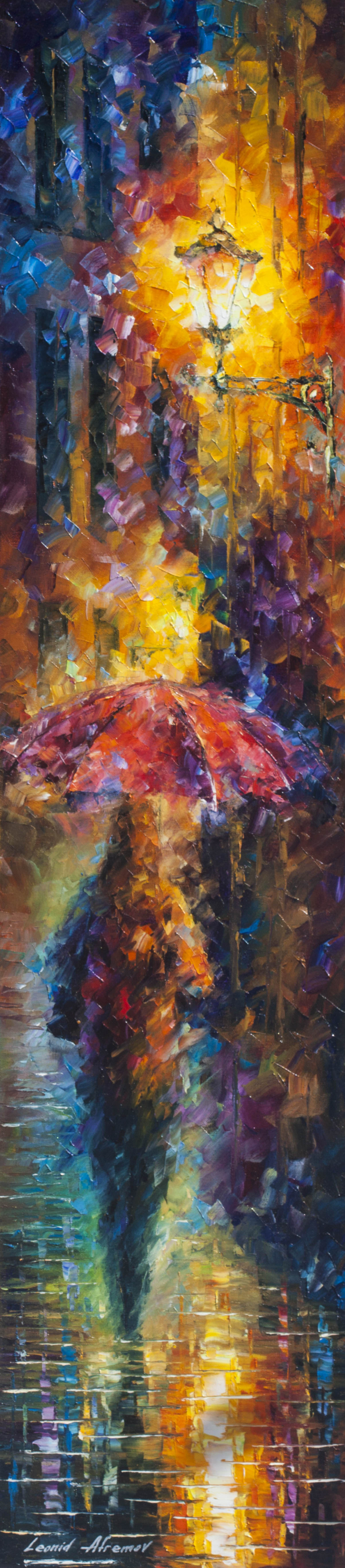 1203x5469 Red Umbrella 2 - Oil Painting Umbrella
