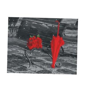 300x300 40x50cm Diy Oil Painting Paint By Numbers Kit Canvas Picture Red - Oil Painting Umbrella