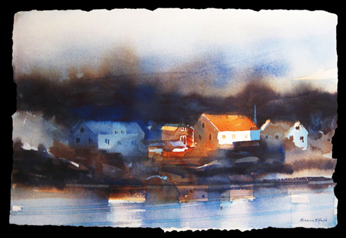 500x344 Rebecca Elfast Expressive Watercolor Paintings With Few Brushstrokes - Oil Painting Vs Watercolor