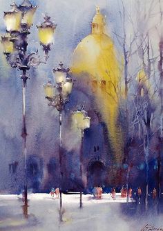 236x335 Sharon Lynn Williams' Art Blog Sunset I, Watercolour Painting - Oil Painting Vs Watercolor