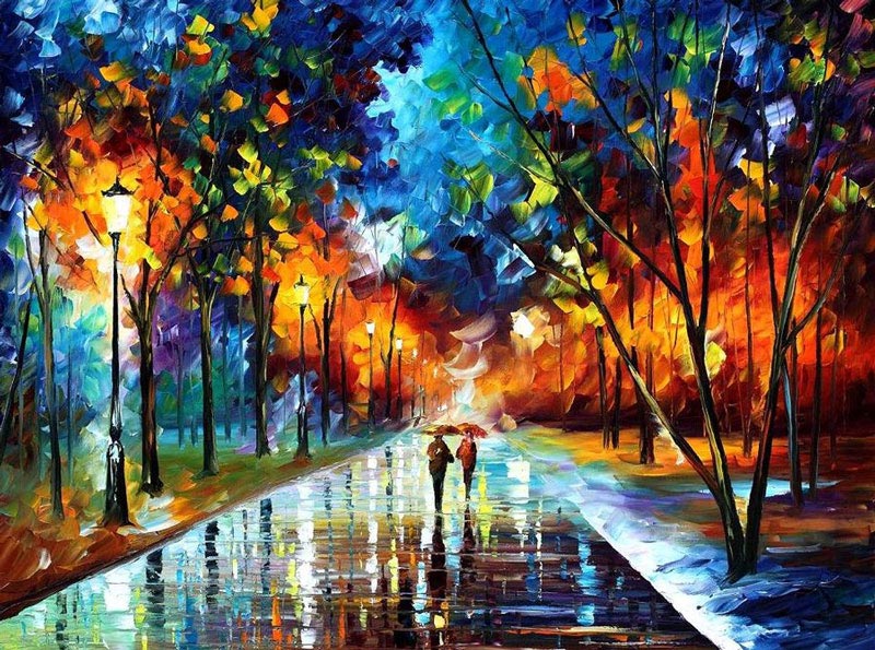 800x595 Breathtaking Oil Paintings Using Only A Palette Knife - Oil Painting Vs Watercolor