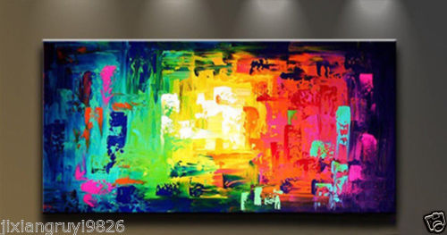 500x263 Hand Painted Modern Abstract Canvas Art Oil Painting Wall Decor(No - Oil Painting Wall Art