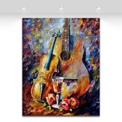 400x400 Handpainted Music Instrument Oil Painting Wall Decor - Oil Painting Wall Art