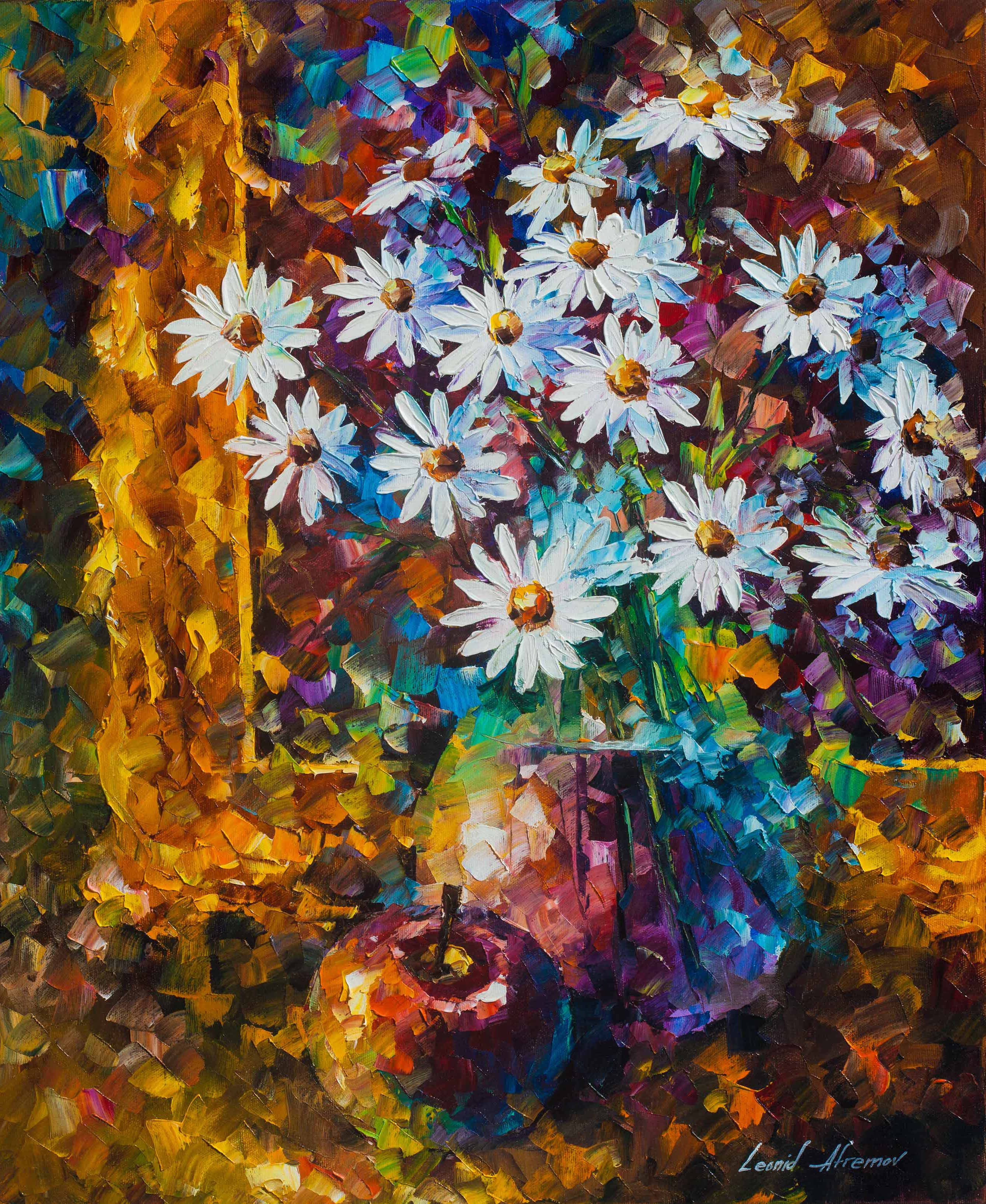 2676x3268 White Flowers - Oil Painting Wall Art