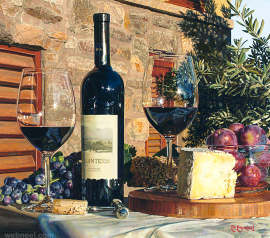 540x476 Wine Oil Painting By Eric Christensen 8 - Oil Painting Wine
