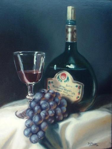 378x500 How To Paint Still Life Grapes, Wine Bottle, And Glass. - Oil Painting Wine