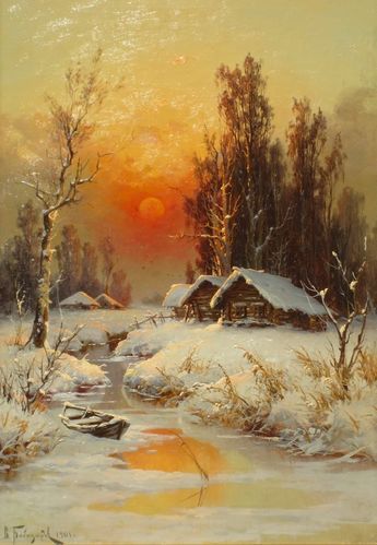 345x499 Pin By Waleriya Rumyanzewa On Clay Paint - Oil Painting Winter Scenes