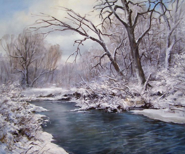 Oil Painting Winter Scenes at PaintingValley.com | Explore collection ...