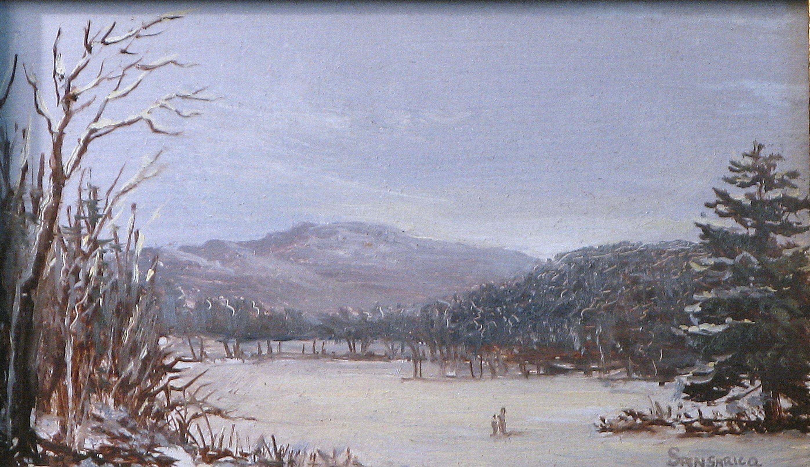 Oil Painting Winter Scenes At PaintingValley.com | Explore Collection ...