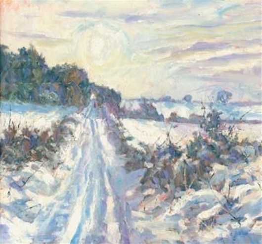 530x493 How To Paint Snow In Oils - Oil Painting Winter Scenes