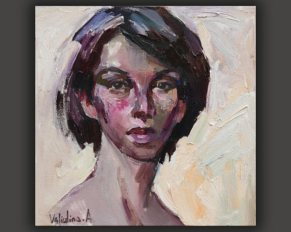 570x456 Lady Portrait Painting Woman Face Painting Oil Painting - Oil Painting Woman Face